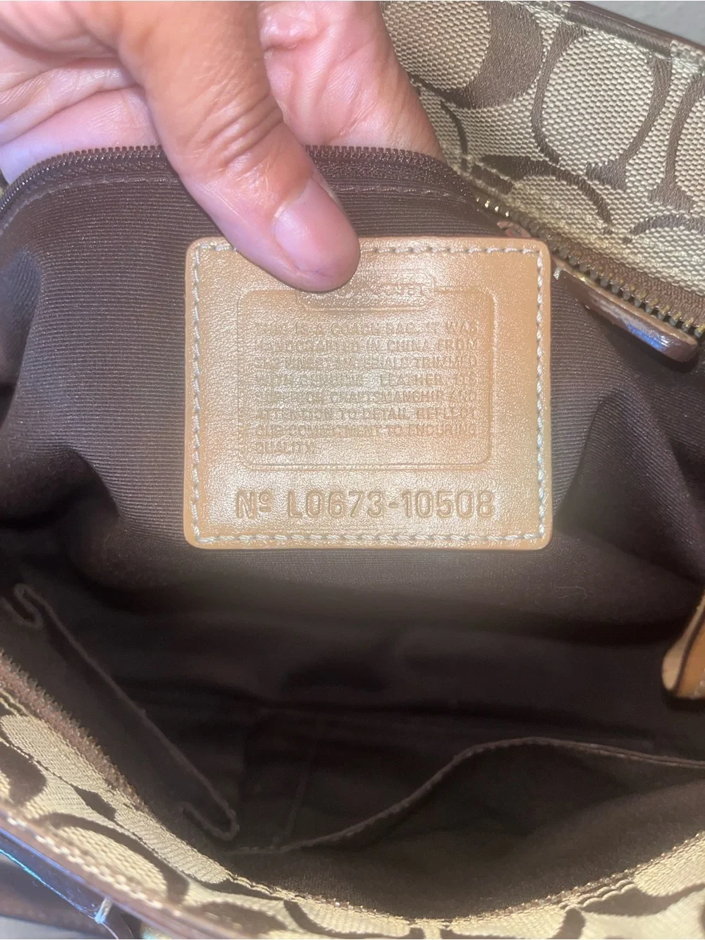 Coach Hampton Vintage Signature Canvas & Leather Shoulder Bag